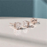 Load image into Gallery viewer, Big Sparkle Moissanite Studs – Moissanite Stud Earrings