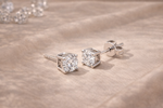 Load image into Gallery viewer, Big Sparkle Moissanite Studs – Moissanite Stud Earrings