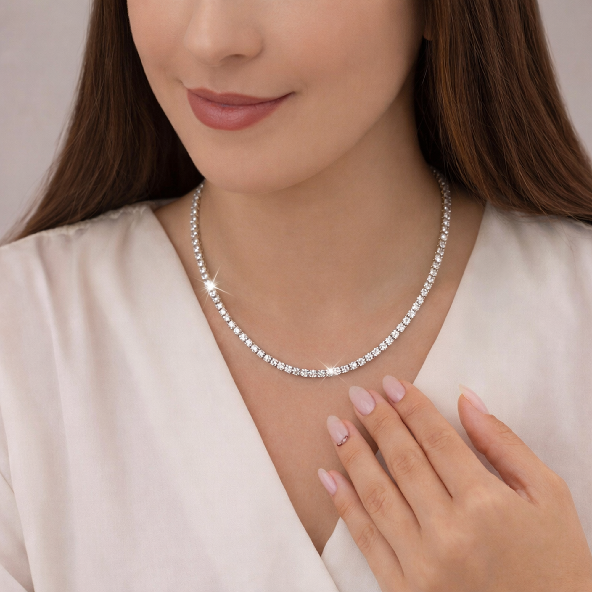 Bee Sparkle Tennis Necklace