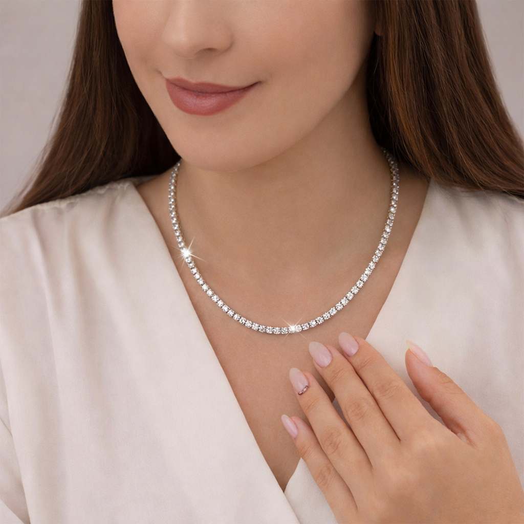 Bee Sparkle Tennis Necklace
