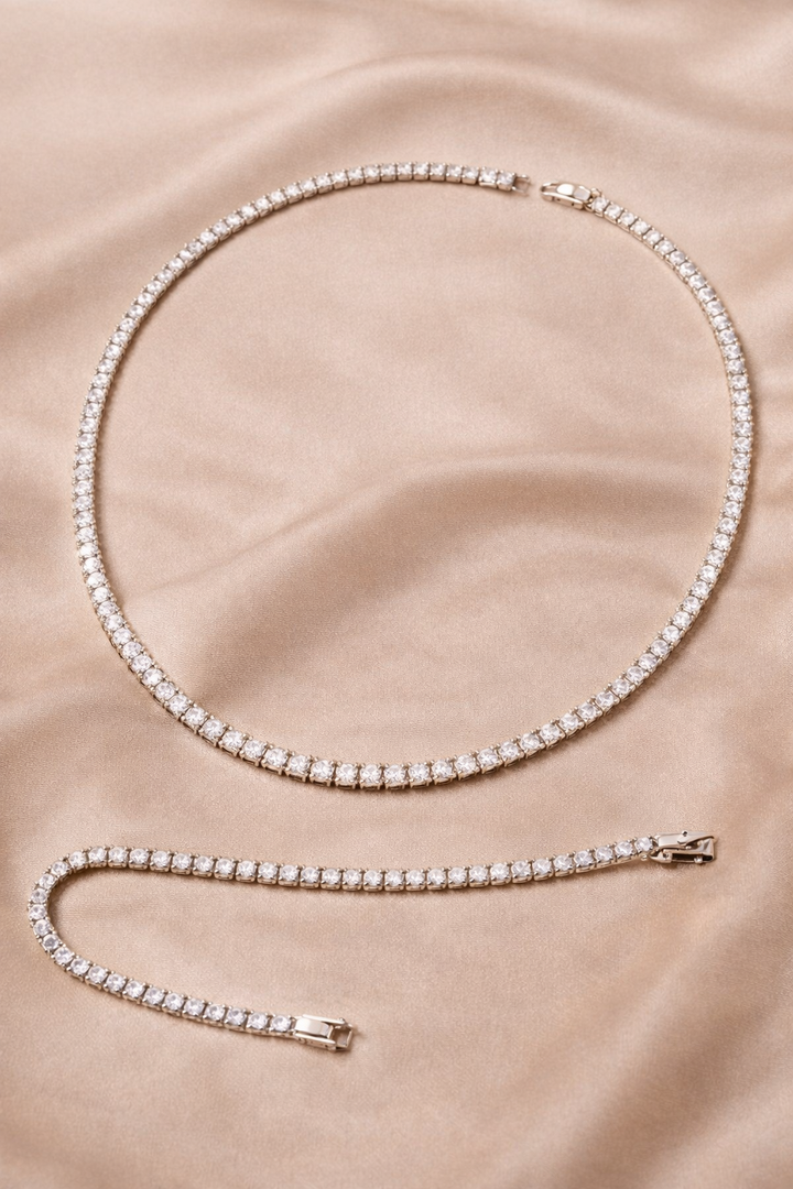 Bee Sparkle Day-to-Night Set – Tennis Necklace & Bracelet