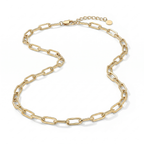 Bee Signature Paperclip Link Necklace Lux