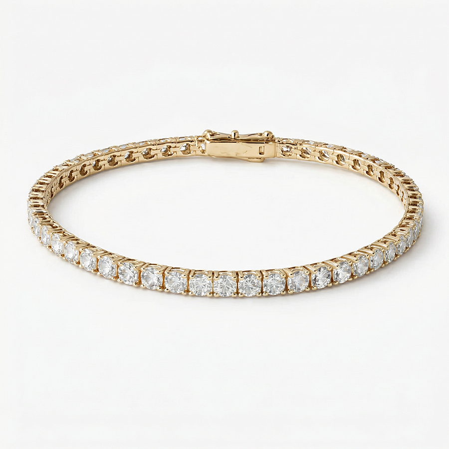 Bee Sparkle Tennis Bracelet - Gold