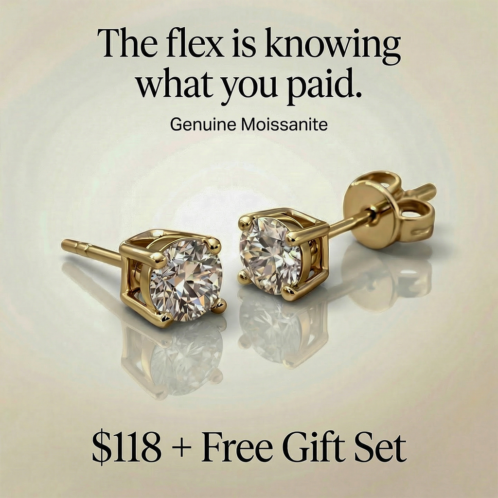 Big Sparkle Classic Moissanite Studs