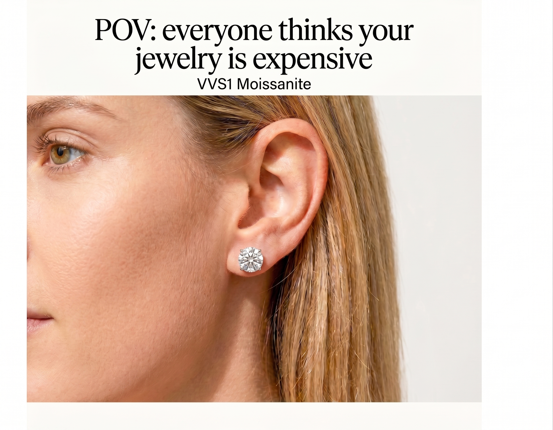 Big Sparkle Classic Moissanite Studs