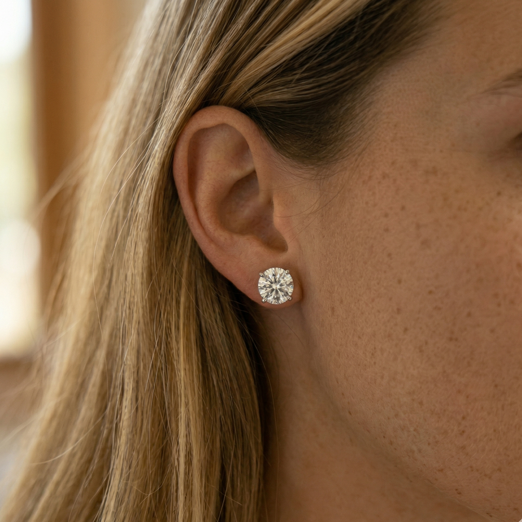 Big Sparkle Classic Moissanite Studs