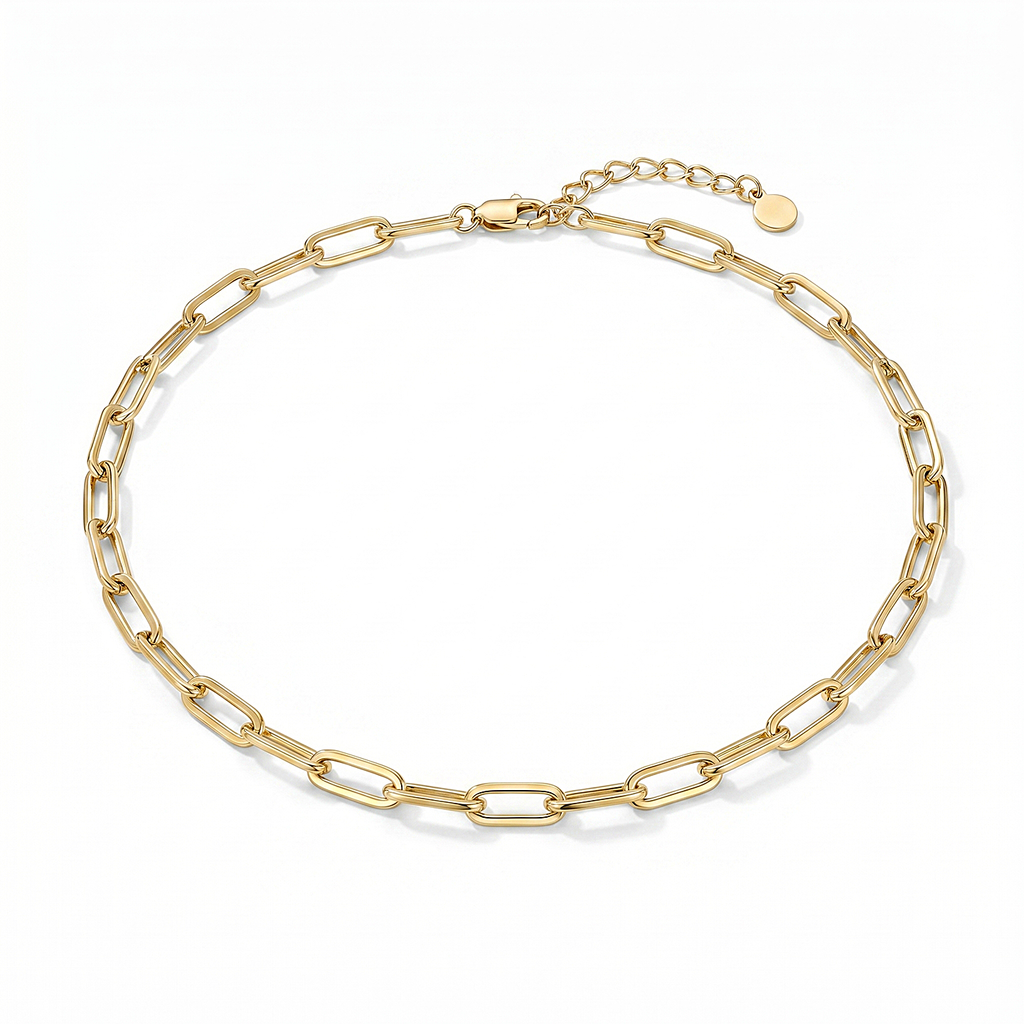 Bee Signature Paperclip Necklace