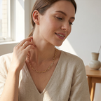Bee Signature Paperclip Link Necklace Lux