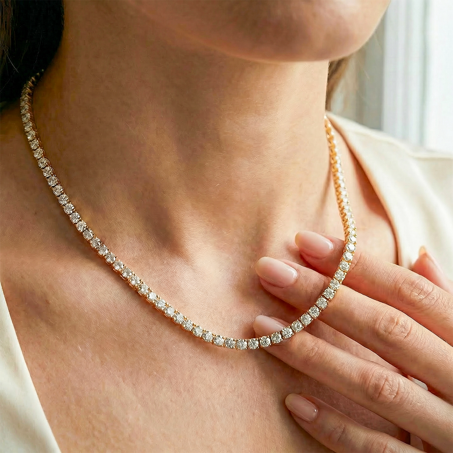 Bee Sparkle Tennis Necklace