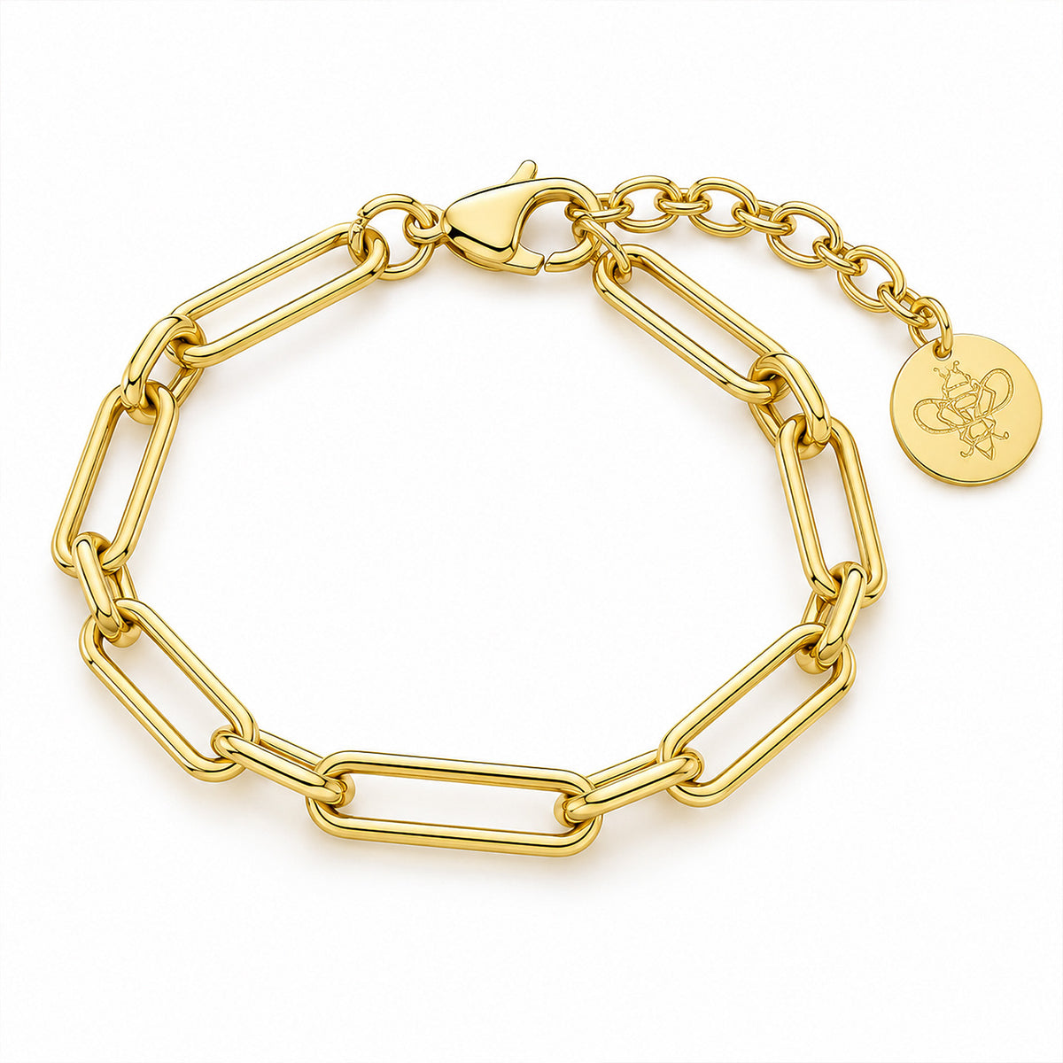 Bee Signature Paperclip Link Bracelet