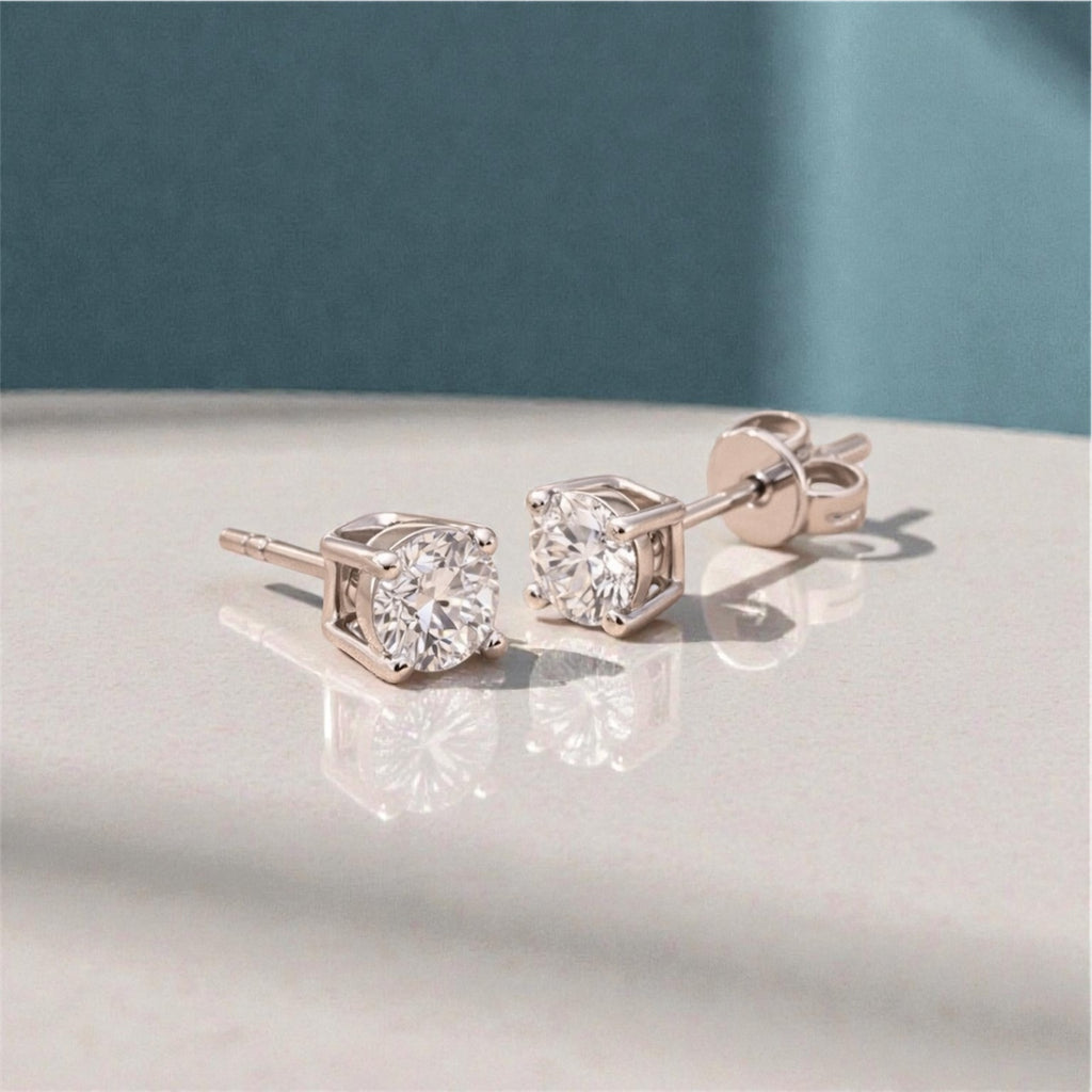 Big Sparkle Moissanite Studs – Moissanite Stud Earrings