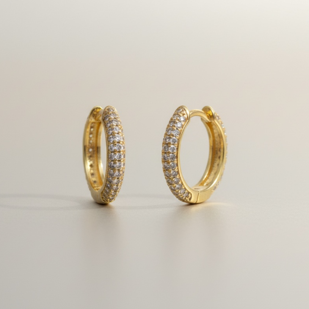 Everyday Sparkle Huggie Hoops - Gold