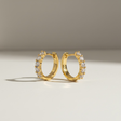 Bee Sparkle Moissanite Huggie Hoops