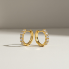 Bee Sparkle Moissanite Huggie Hoops