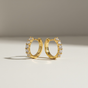 Bee Sparkle Moissanite Huggie Hoops