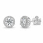 Round Halo  Moissanite Stud Earrings