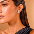 Seven Stone Moissanite Floral Earrings