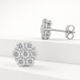 Seven Stone Moissanite Floral Earrings
