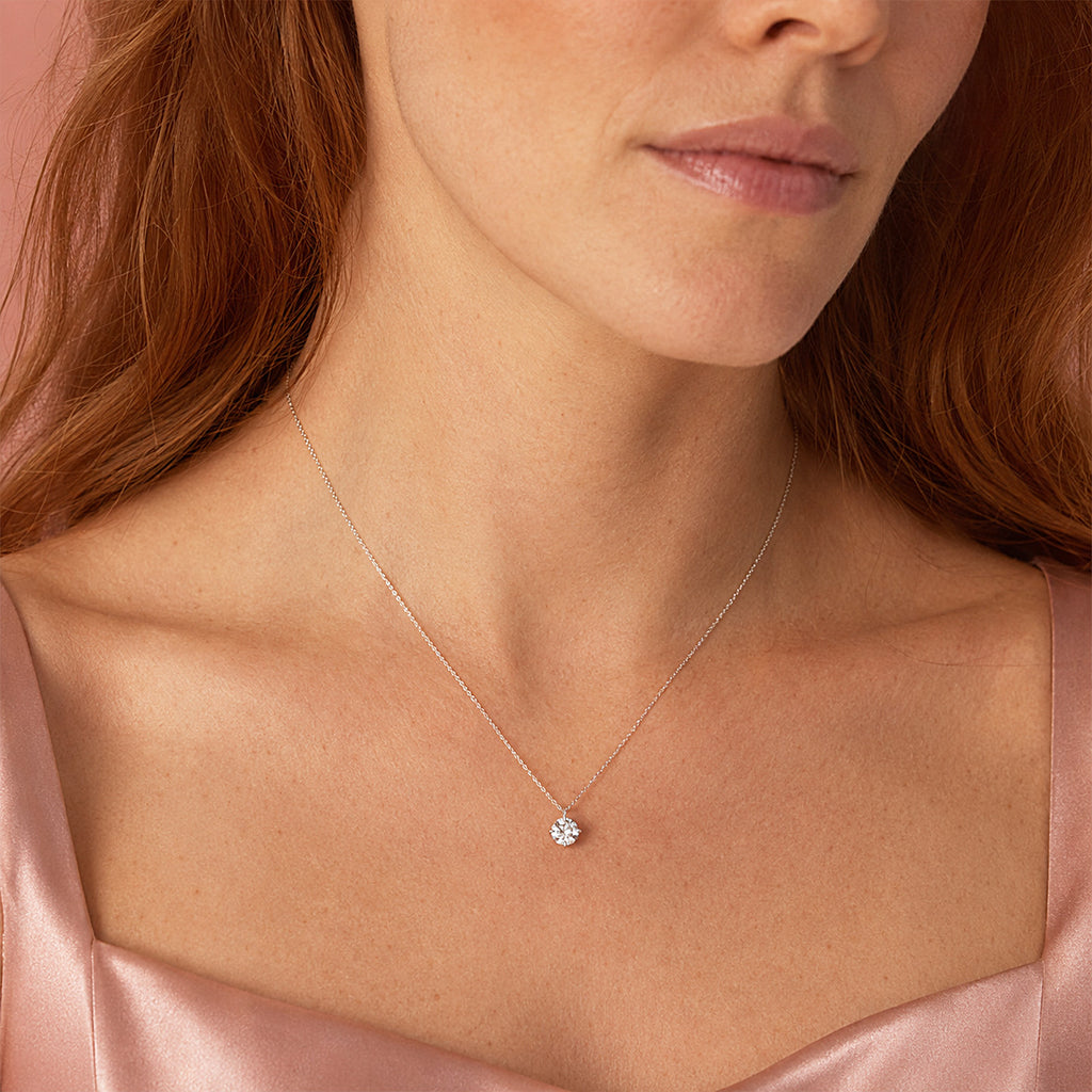 Everly Solitaire Moissanite Necklace