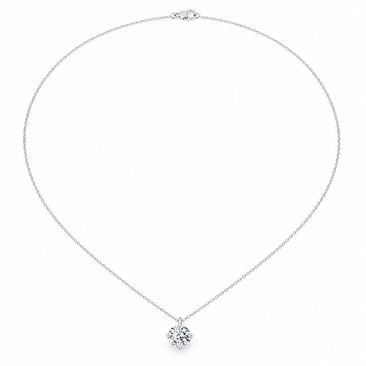 Everly Solitaire Moissanite Necklace