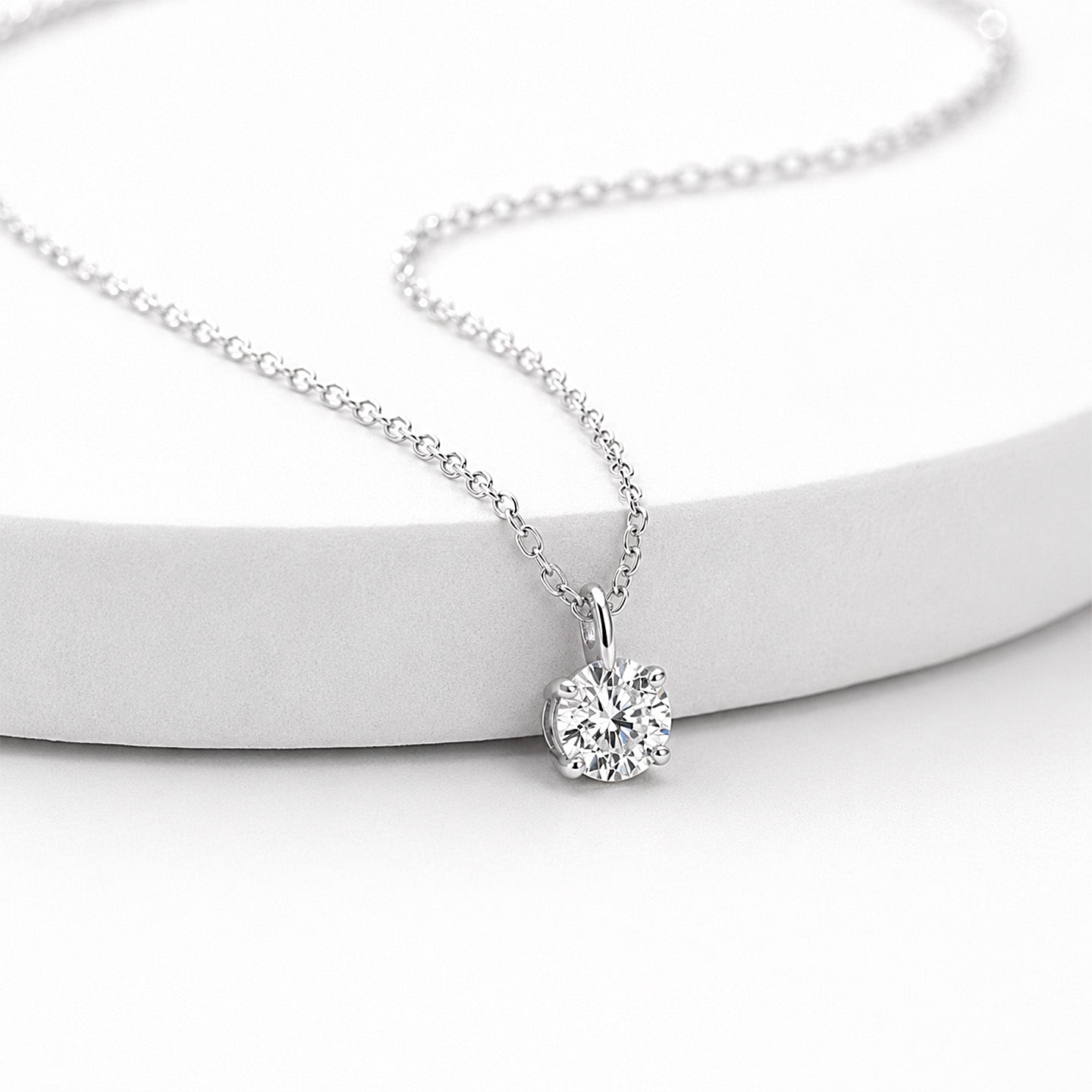 Everly Solitaire Moissanite Necklace