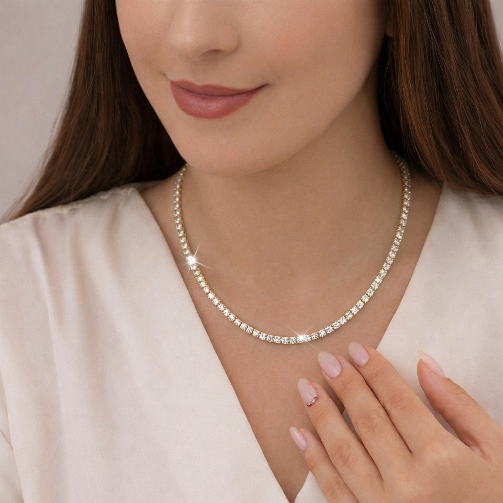 Bee Sparkle Tennis Necklace