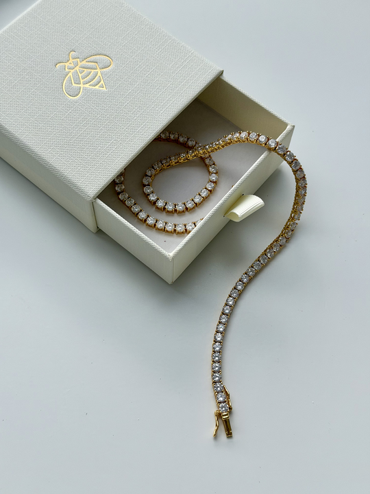 Bee Sparkle Tennis Necklace
